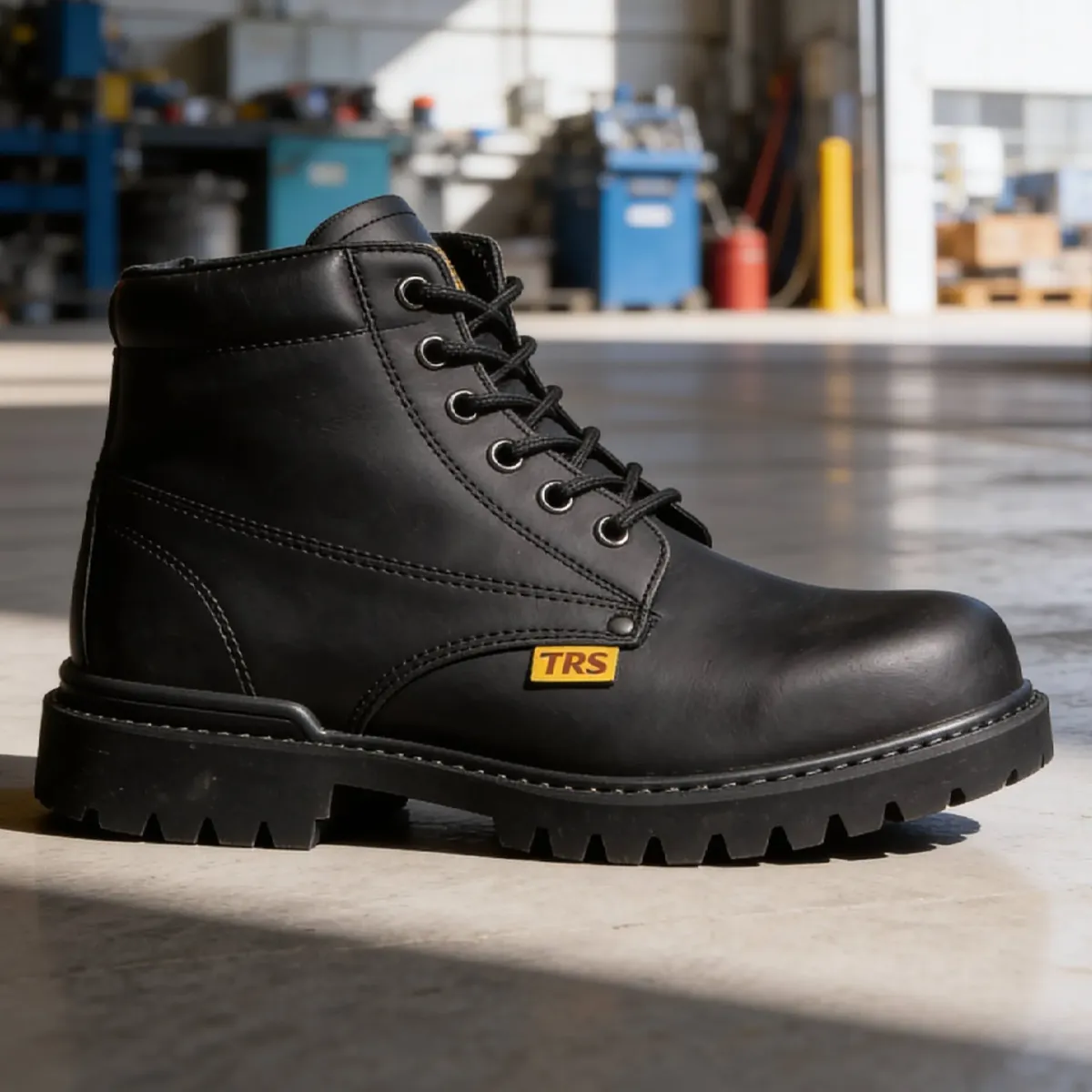 Bota Industrial New Trs 295 Hombre Negro Plano